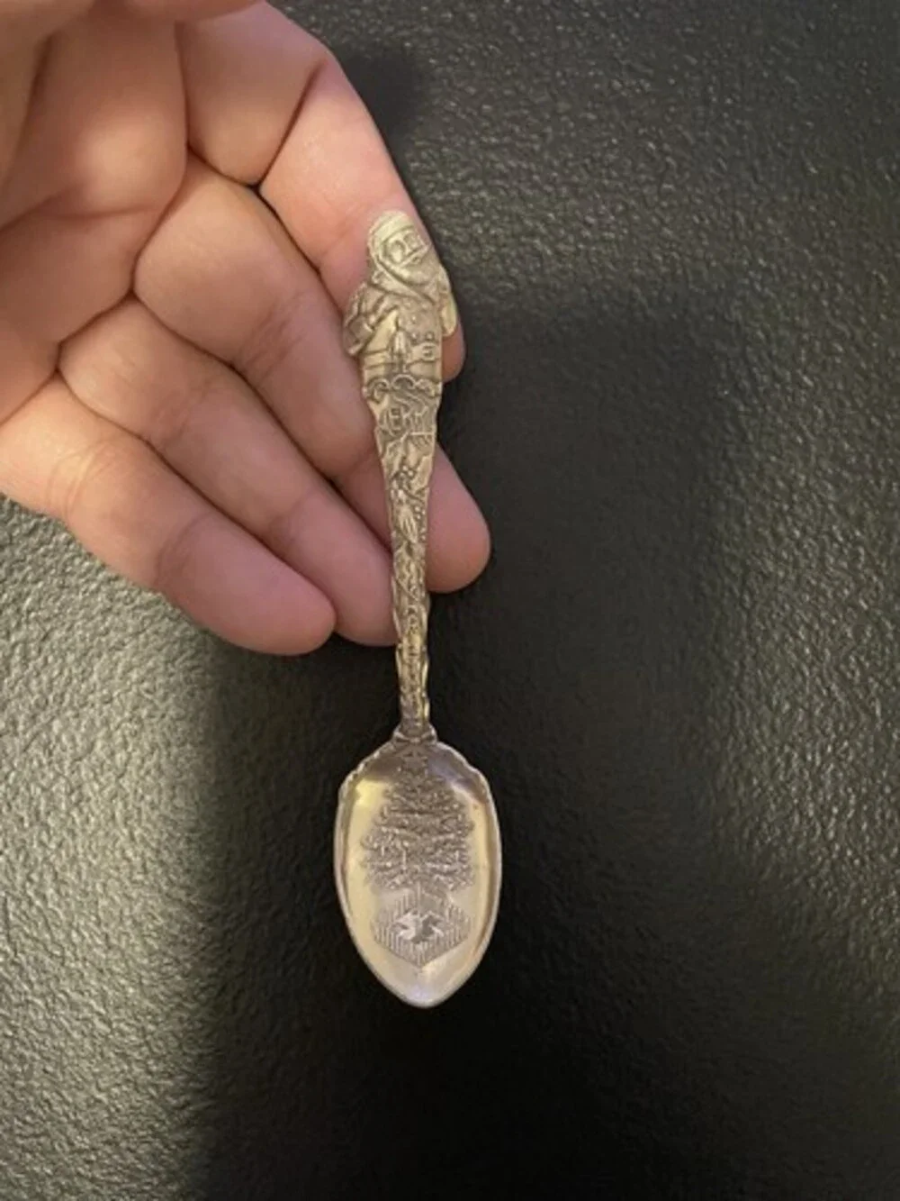 1893 J.H. Johnston & Co Merry Christmas Sterling Silver Souvenir Spoon